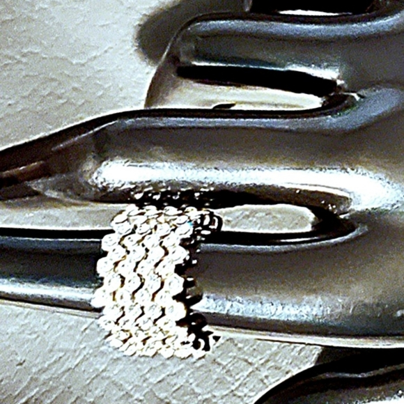 Silvertone Crystal Statement Ring - Picture 8 of 13